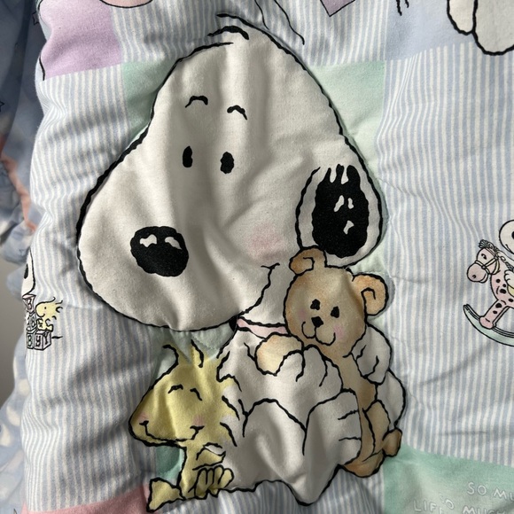 Vintage Lambs & Ivy My Little Snoopy Crib Comforter & Diaper Caddy - Picture 4 of 14